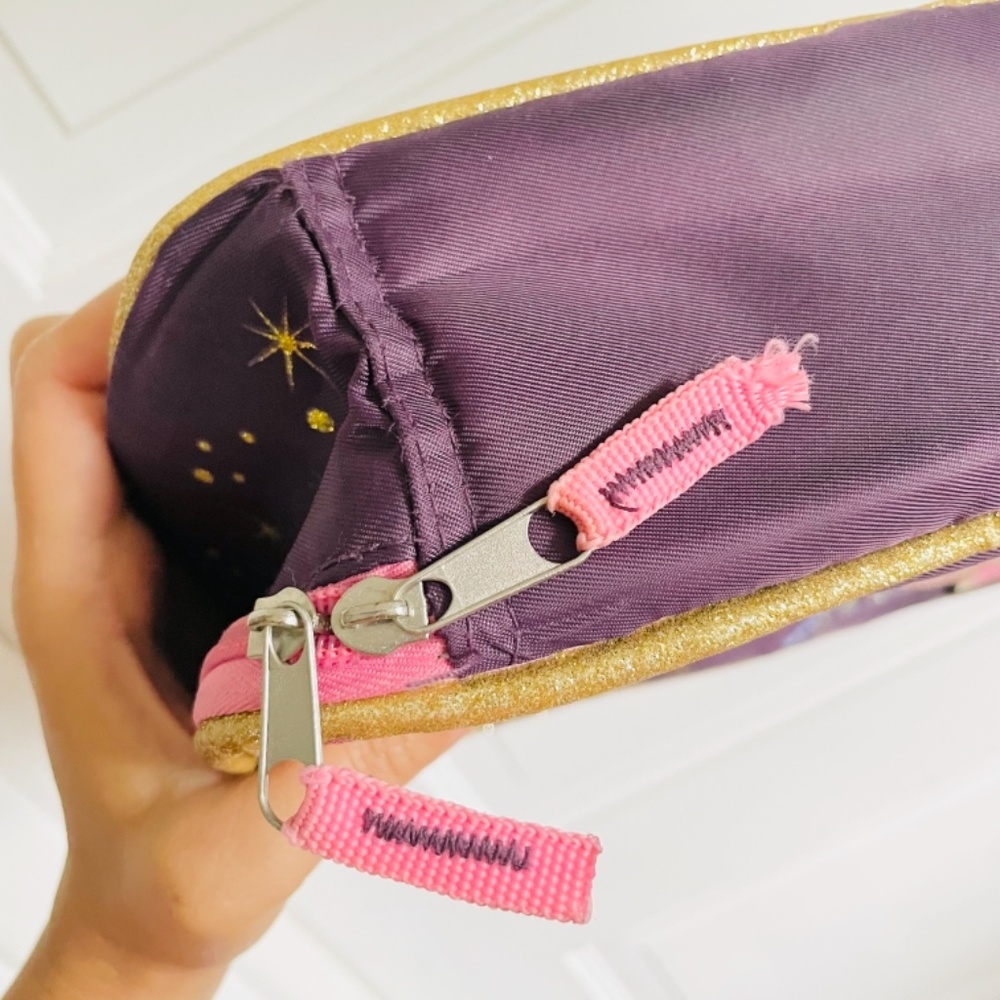 Unicorn 🦄 magical sparkle insulated lunch bag lunchbox deep purple pink gold - Picture 7 of 8